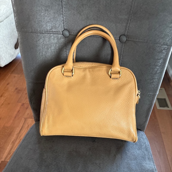 Michael Kors Knox Tassel Pebbled Leather Satchel Handbag - Picture 3 of 8